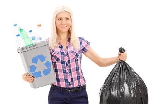 Recycling process at Deptford waste facility